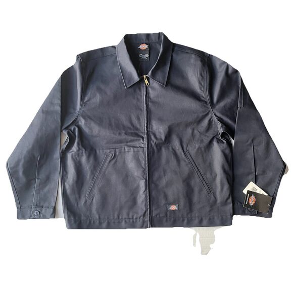 Dickies Mens Unlined Eisenhower Jacket Canvas Work Coat JT75 Dark Navy XL Reg - Picture 6 of 16